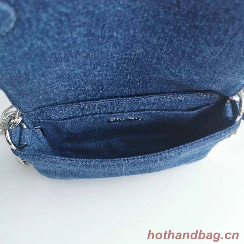 miu miu Denim Shoulder Bag 5ND223 blue miu miu Denim Shoulder Bag 5ND223 blue