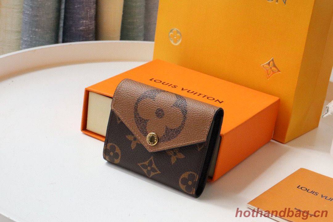 Louis Vuitton Monogram Canvas Zoe WALLET M80725 Brown Louis Vuitton Monogram Canvas Zoe WALLET M80725 Brown