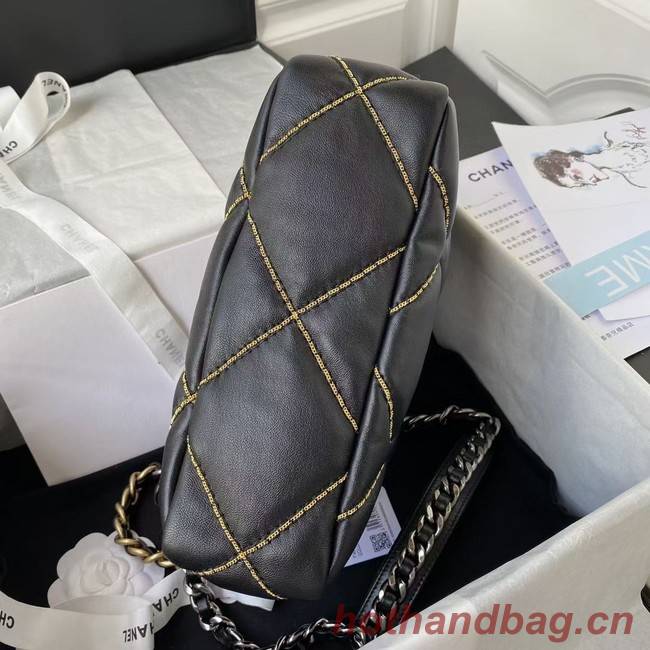 Chanel 19 flap bag AS1160A black