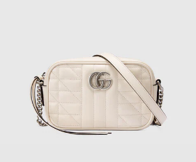 Gucci GG Marmont mini shoulder bag 634936 white Gucci GG Marmont mini shoulder bag 634936 white
