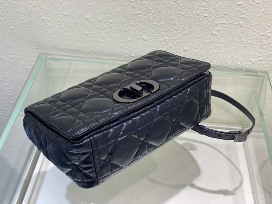 LARGE DIOR CARO BAG Gradient Cannage Lambskin M9243E black LARGE DIOR CARO BAG Gradient Cannage Lambskin M9243E black