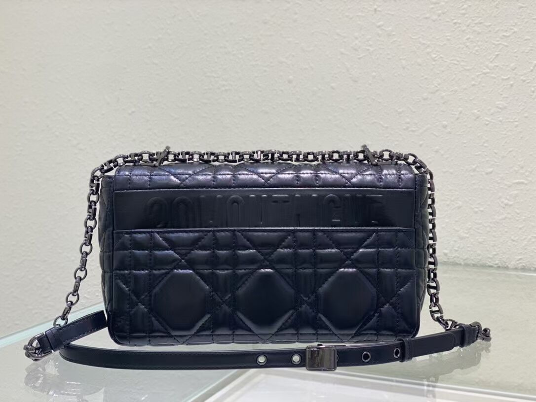 LARGE DIOR CARO BAG Gradient Cannage Lambskin M9243E black LARGE DIOR CARO BAG Gradient Cannage Lambskin M9243E black