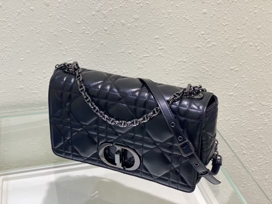 LARGE DIOR CARO BAG Gradient Cannage Lambskin M9243E black LARGE DIOR CARO BAG Gradient Cannage Lambskin M9243E black