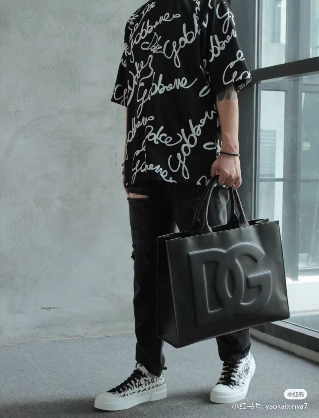 Dolce & Gabbana Origianl Leather Shoulder Bag 3041 black Dolce & Gabbana Origianl Leather Shoulder Bag 3041 black