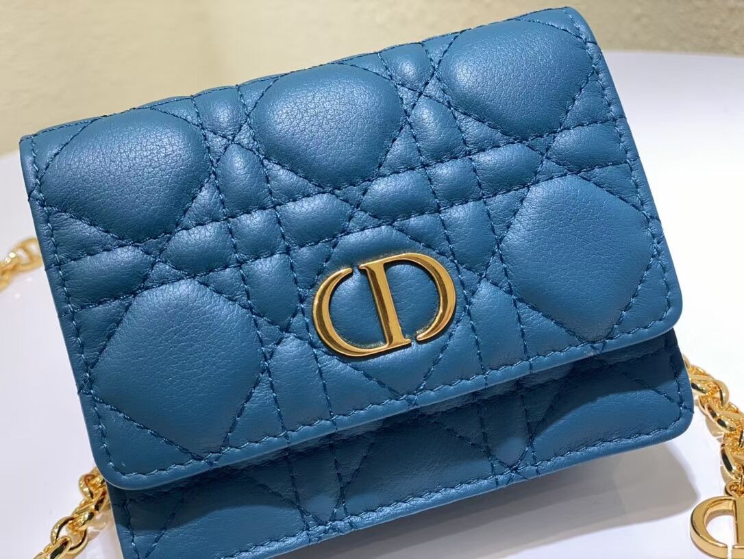 DIOR MINI BOBBY BAG Gradient Cannage Lambskin C0952 blue DIOR MINI BOBBY BAG Gradient Cannage Lambskin C0952 blue