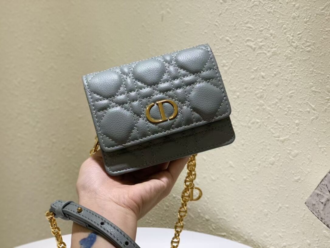 DIOR MINI BOBBY BAG Gradient Cannage Lambskin C0952 gray DIOR MINI BOBBY BAG Gradient Cannage Lambskin C0952 gray