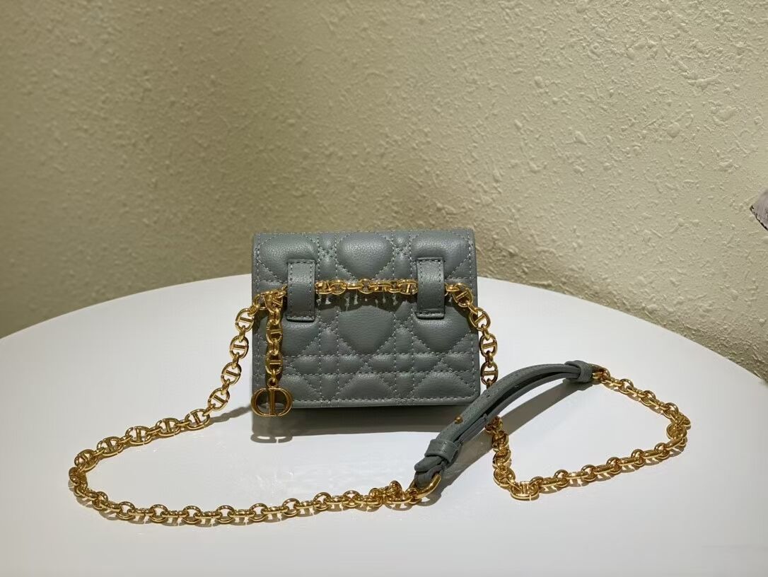 DIOR MINI BOBBY BAG Gradient Cannage Lambskin C0952 gray DIOR MINI BOBBY BAG Gradient Cannage Lambskin C0952 gray