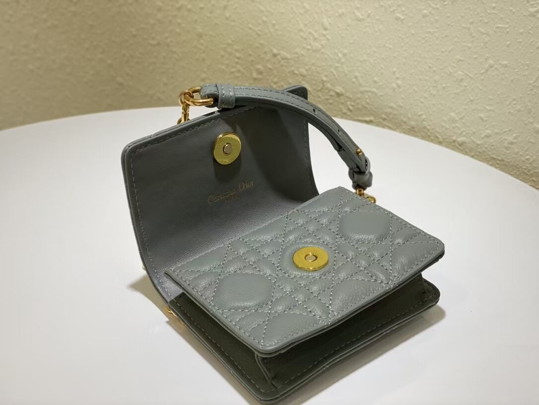 DIOR MINI BOBBY BAG Gradient Cannage Lambskin C0952 gray DIOR MINI BOBBY BAG Gradient Cannage Lambskin C0952 gray