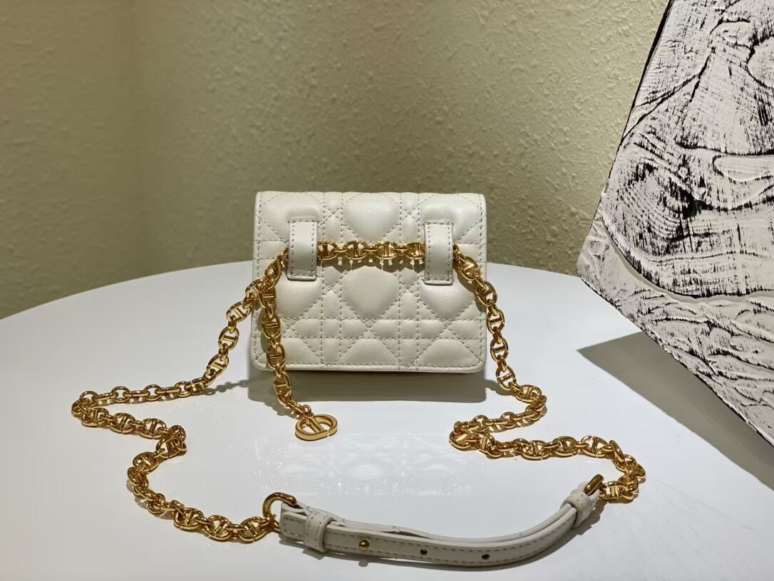 DIOR MINI BOBBY BAG Gradient Cannage Lambskin C0952 white DIOR MINI BOBBY BAG Gradient Cannage Lambskin C0952 white