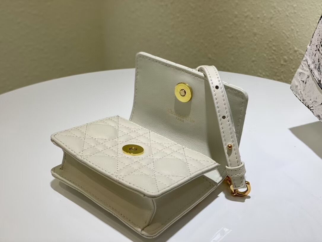 DIOR MINI BOBBY BAG Gradient Cannage Lambskin C0952 white DIOR MINI BOBBY BAG Gradient Cannage Lambskin C0952 white