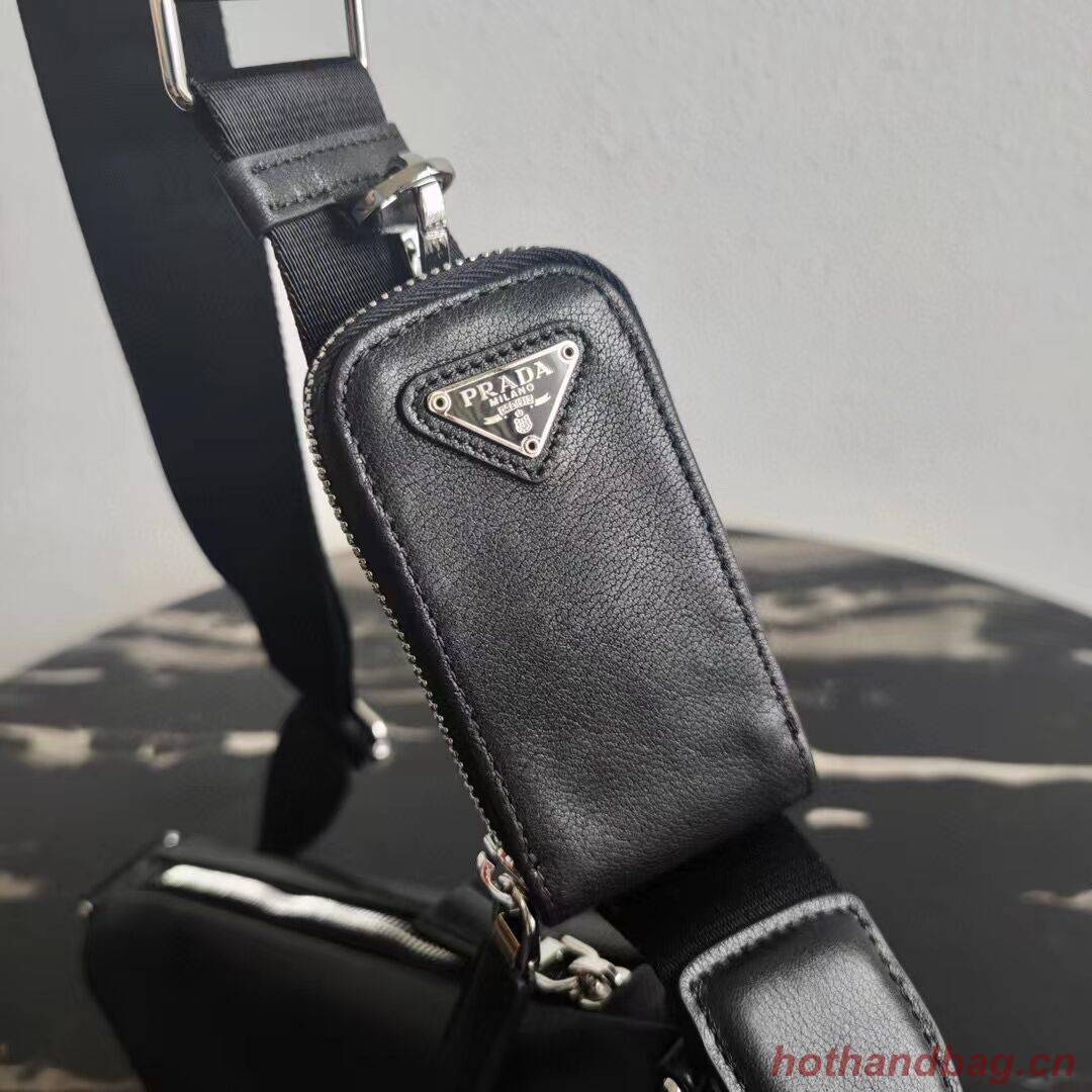 Padded nappa leather shoulder bag 1AH190 black Padded nappa leather shoulder bag 1AH190 black