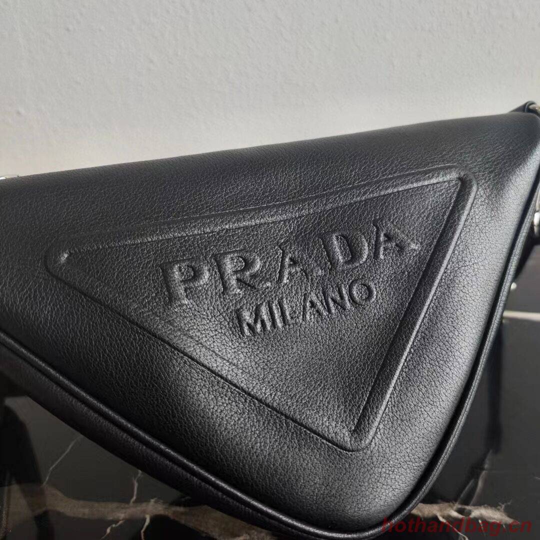 Padded nappa leather shoulder bag 1AH190 black Padded nappa leather shoulder bag 1AH190 black