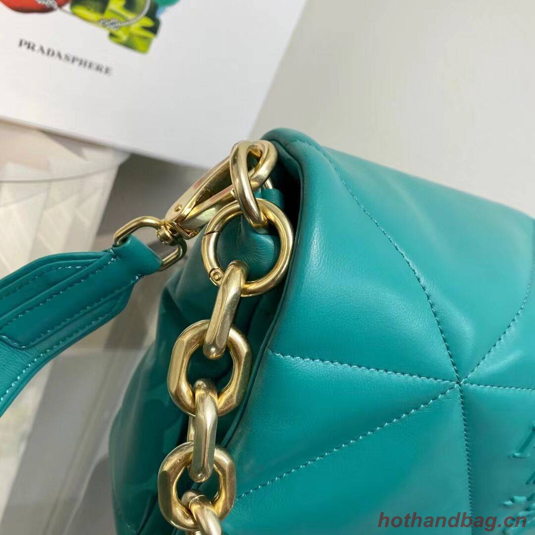Prada Padded nappa leather shoulder bag 1BD306 blue Prada Padded nappa leather shoulder bag 1BD306 blue