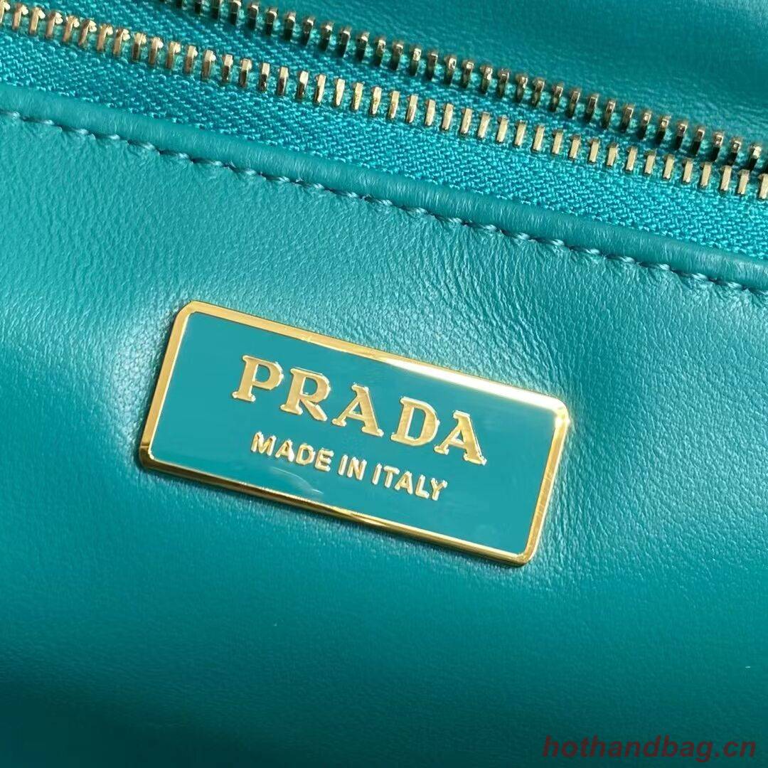 Prada Padded nappa leather shoulder bag 1BD306 blue Prada Padded nappa leather shoulder bag 1BD306 blue