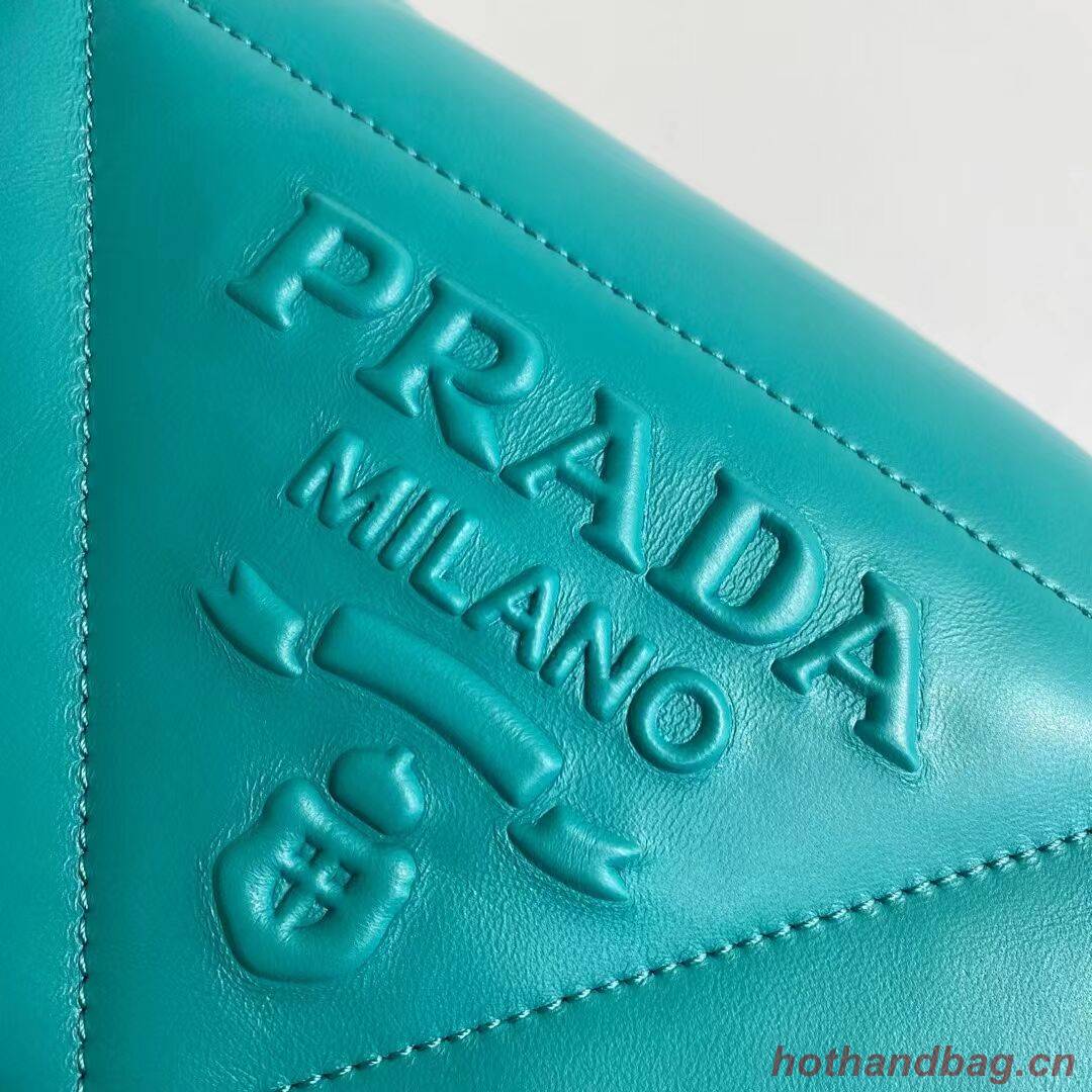 Prada Padded nappa leather shoulder bag 1BD306 blue Prada Padded nappa leather shoulder bag 1BD306 blue