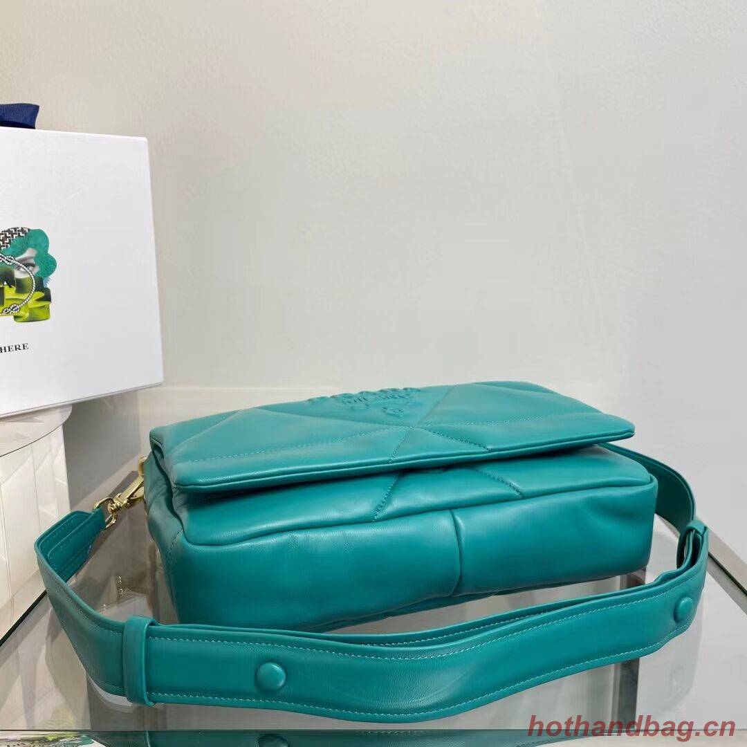 Prada Padded nappa leather shoulder bag 1BD306 blue Prada Padded nappa leather shoulder bag 1BD306 blue