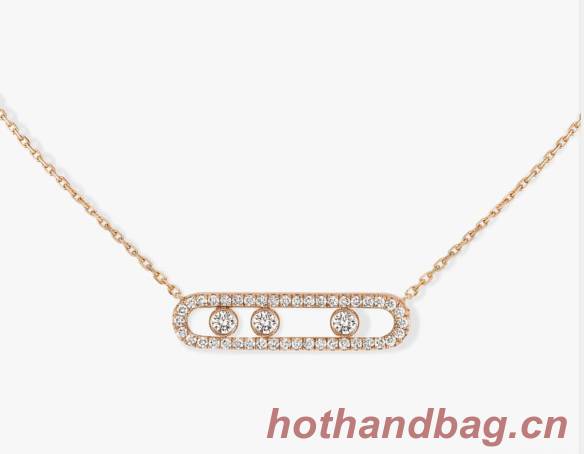 Messika Rose Gold Diamond Nacklace M5436 Move Pave Messika Rose Gold Diamond Nacklace M5436 Move Pave