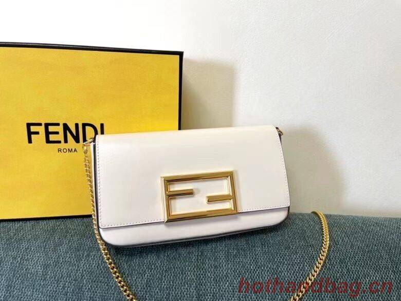 FENDI WALLET ON CHAIN WITH POUCHES leather mini-bag 8BS032 white FENDI WALLET ON CHAIN WITH POUCHES leather mini-bag 8BS032 white