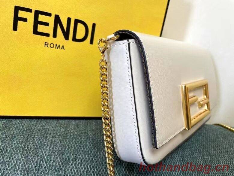 FENDI WALLET ON CHAIN WITH POUCHES leather mini-bag 8BS032 white FENDI WALLET ON CHAIN WITH POUCHES leather mini-bag 8BS032 white