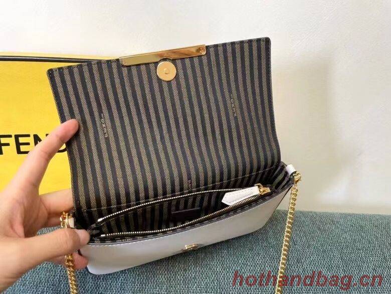 FENDI WALLET ON CHAIN WITH POUCHES leather mini-bag 8BS032 white FENDI WALLET ON CHAIN WITH POUCHES leather mini-bag 8BS032 white