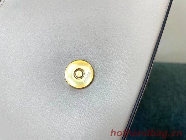 FENDI WALLET ON CHAIN WITH POUCHES leather mini-bag 8BS032 white FENDI WALLET ON CHAIN WITH POUCHES leather mini-bag 8BS032 white