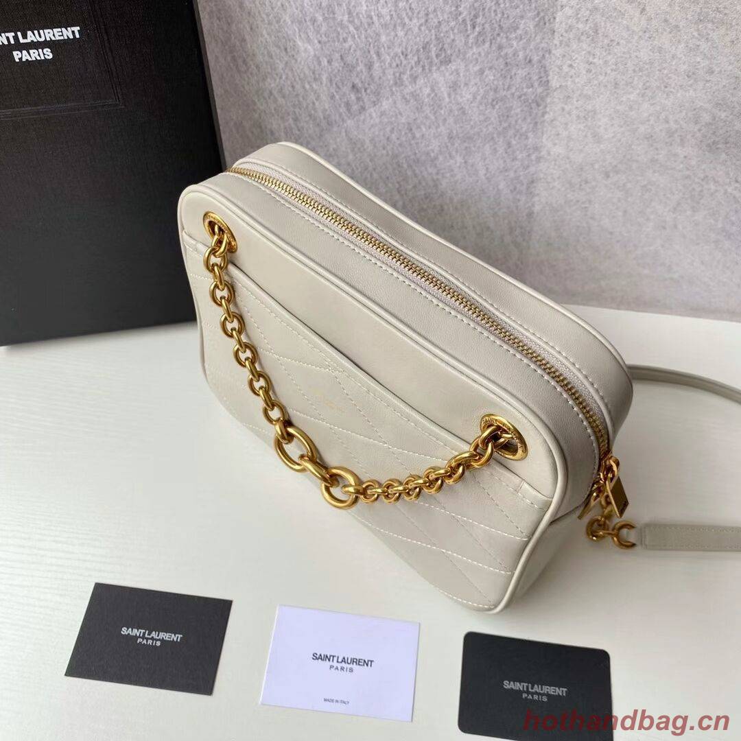 YSL LE MAILLON SMALL CHAIN BAG IN QUILTED LAMBSKIN 6693081 BLANC VINTAGE YSL LE MAILLON SMALL CHAIN BAG IN QUILTED LAMBSKIN 6693081 BLANC VINTAGE