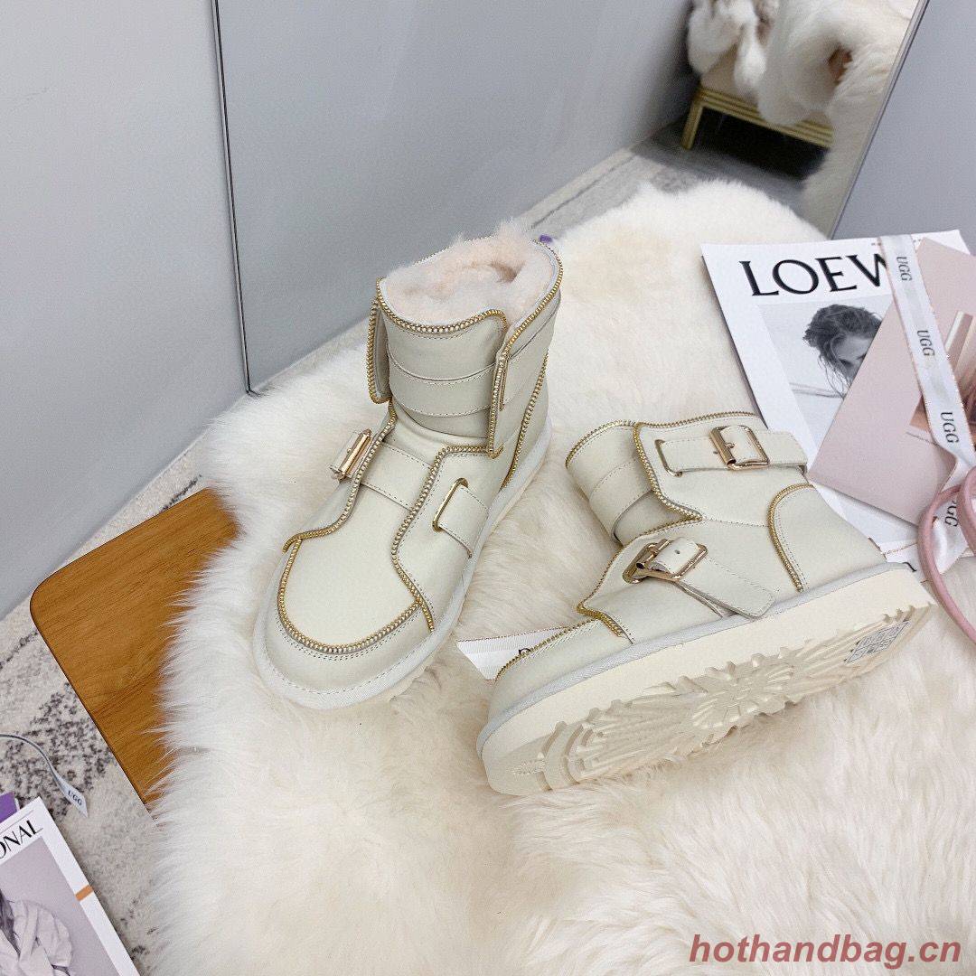UGG Locomotive Boots Original Leather Full Wool Shoes UGG10360 White UGG Locomotive Boots Original Leather Full Wool Shoes UGG10360 White