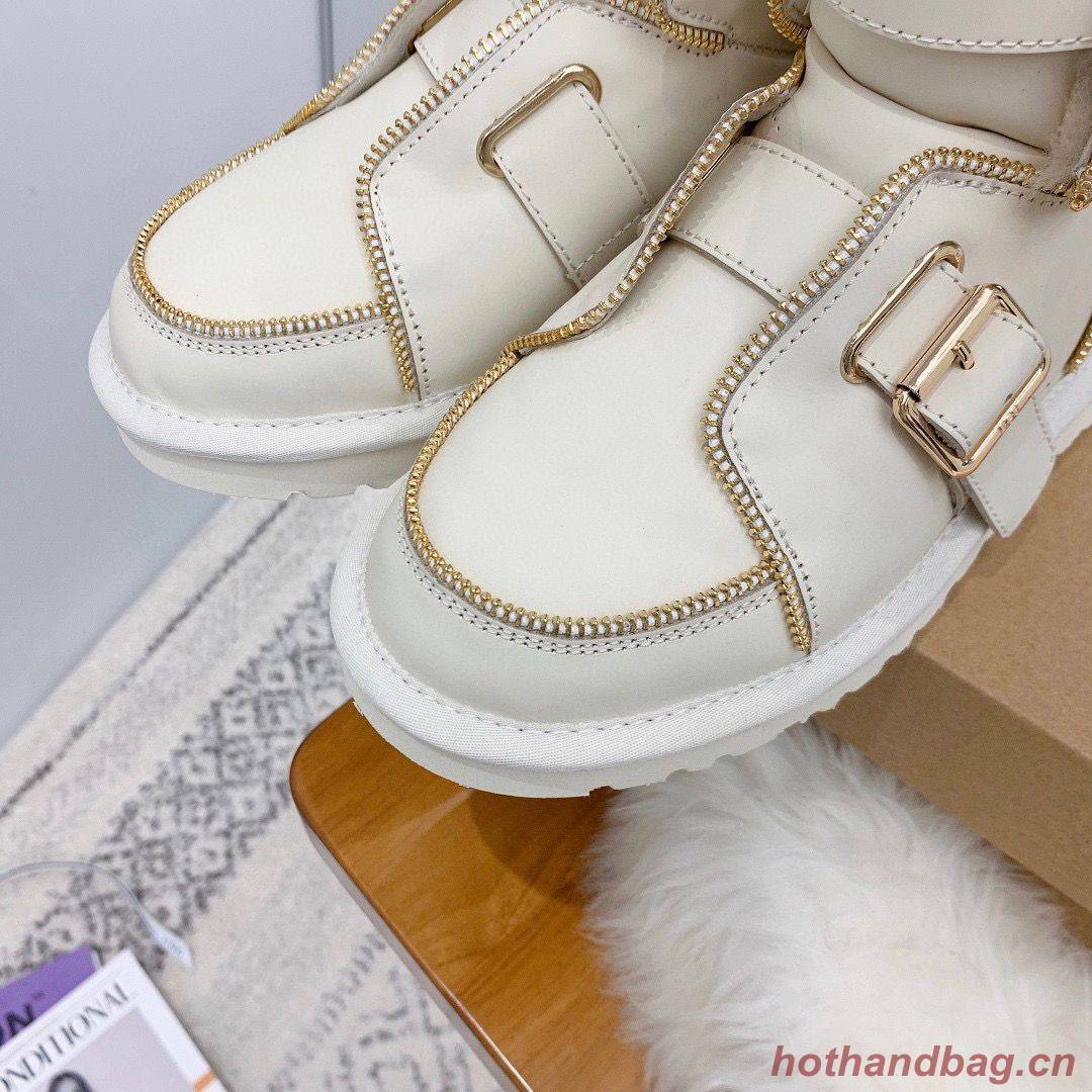 UGG Locomotive Boots Original Leather Full Wool Shoes UGG10360 White UGG Locomotive Boots Original Leather Full Wool Shoes UGG10360 White