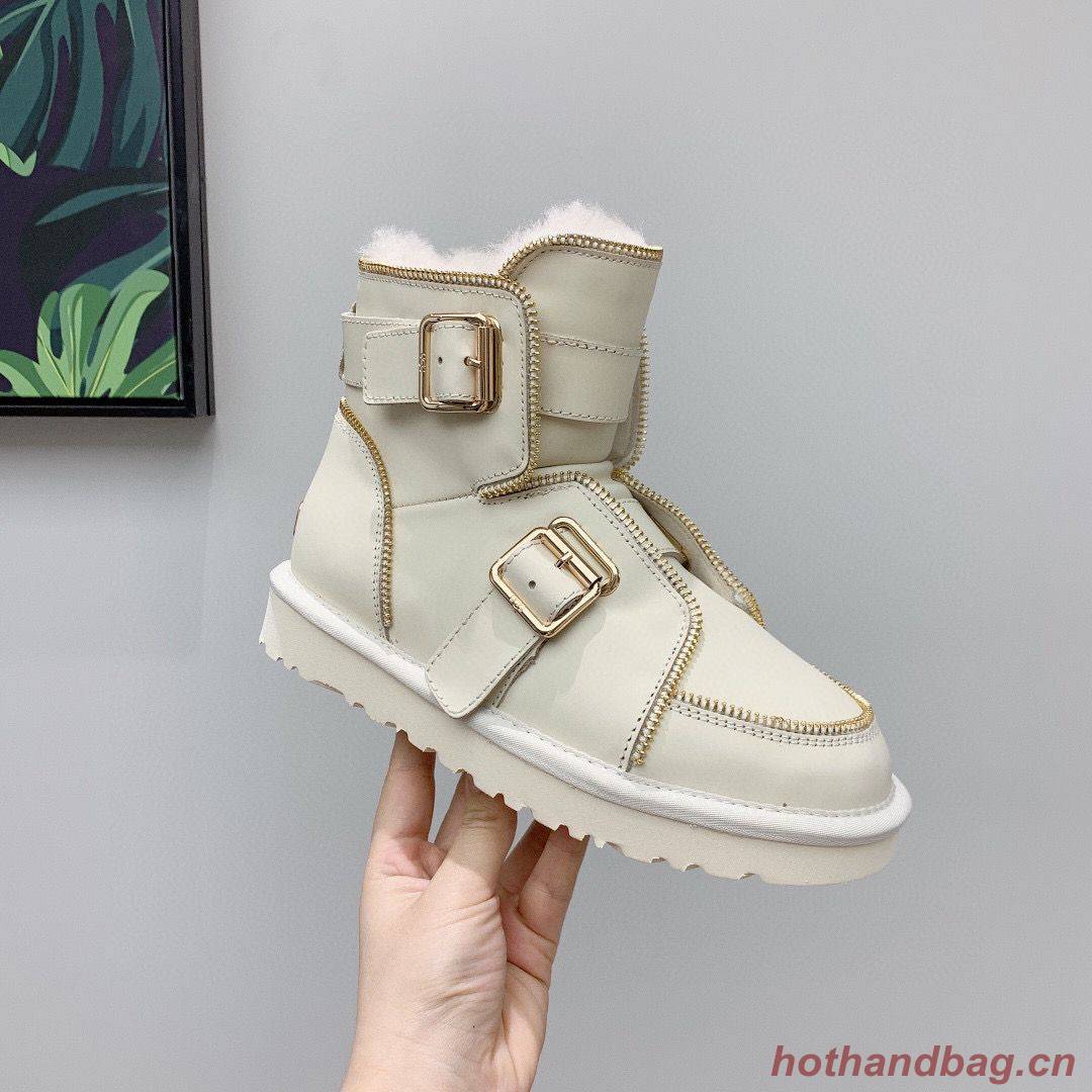UGG Locomotive Boots Original Leather Full Wool Shoes UGG10360 White UGG Locomotive Boots Original Leather Full Wool Shoes UGG10360 White