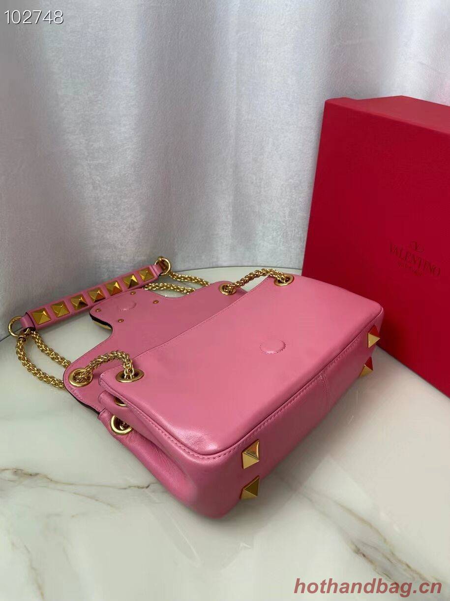 VALENTINO GARAVANI Stud Sign nappa Shoulder Bag NL098 pink VALENTINO GARAVANI Stud Sign nappa Shoulder Bag NL098 pink