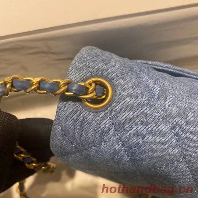 Chanel Flap denim Shoulder Bag AS1116 blue