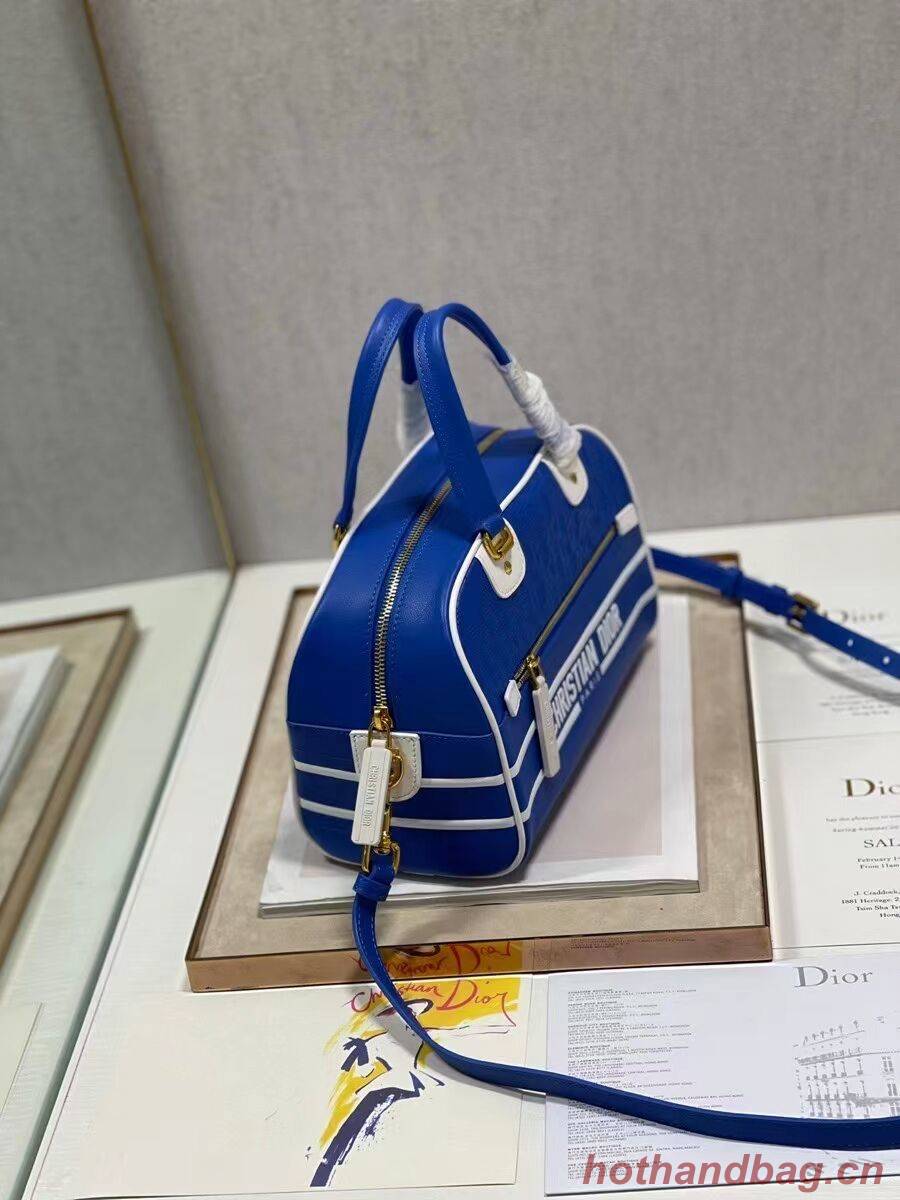 DIOR medium Embossing leather tote Bag A9200 blue DIOR medium Embossing leather tote Bag A9200 blue