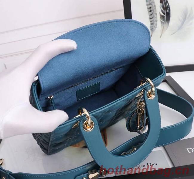 LADY DIOR MY ABCDIOR BAG Cannage Lambskin M0538O blue