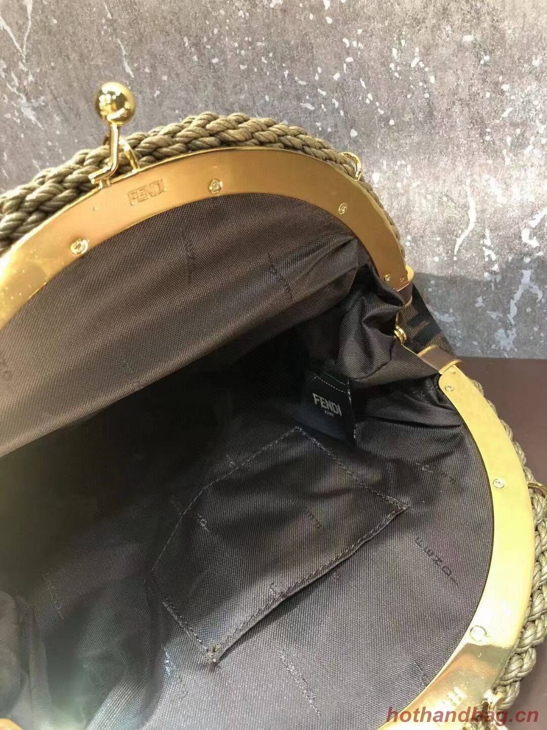FENDI fabric bag F7641 brown FENDI fabric bag F7641 brown