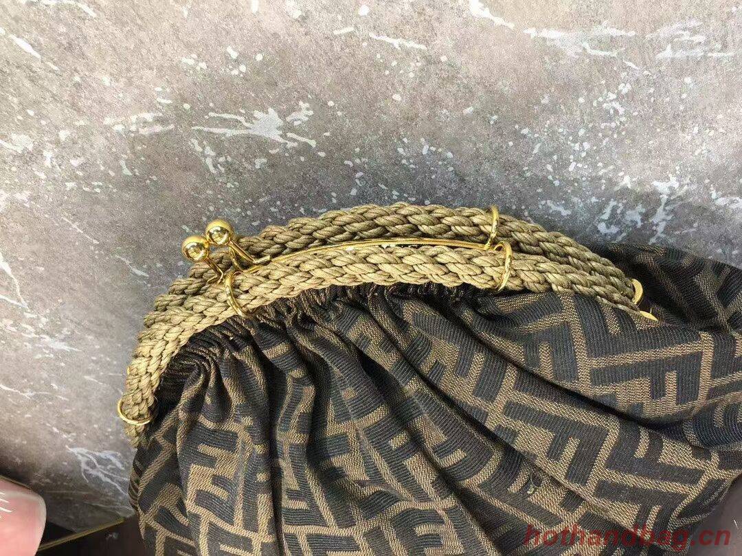 FENDI fabric bag F7641 brown FENDI fabric bag F7641 brown