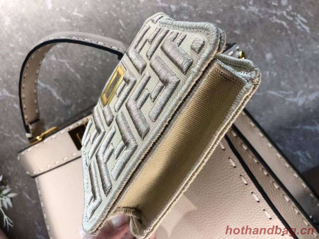 Fendi Peekaboo ISeeU MEDIUM leather bag F8637 Beige Fendi Peekaboo ISeeU MEDIUM leather bag F8637 Beige