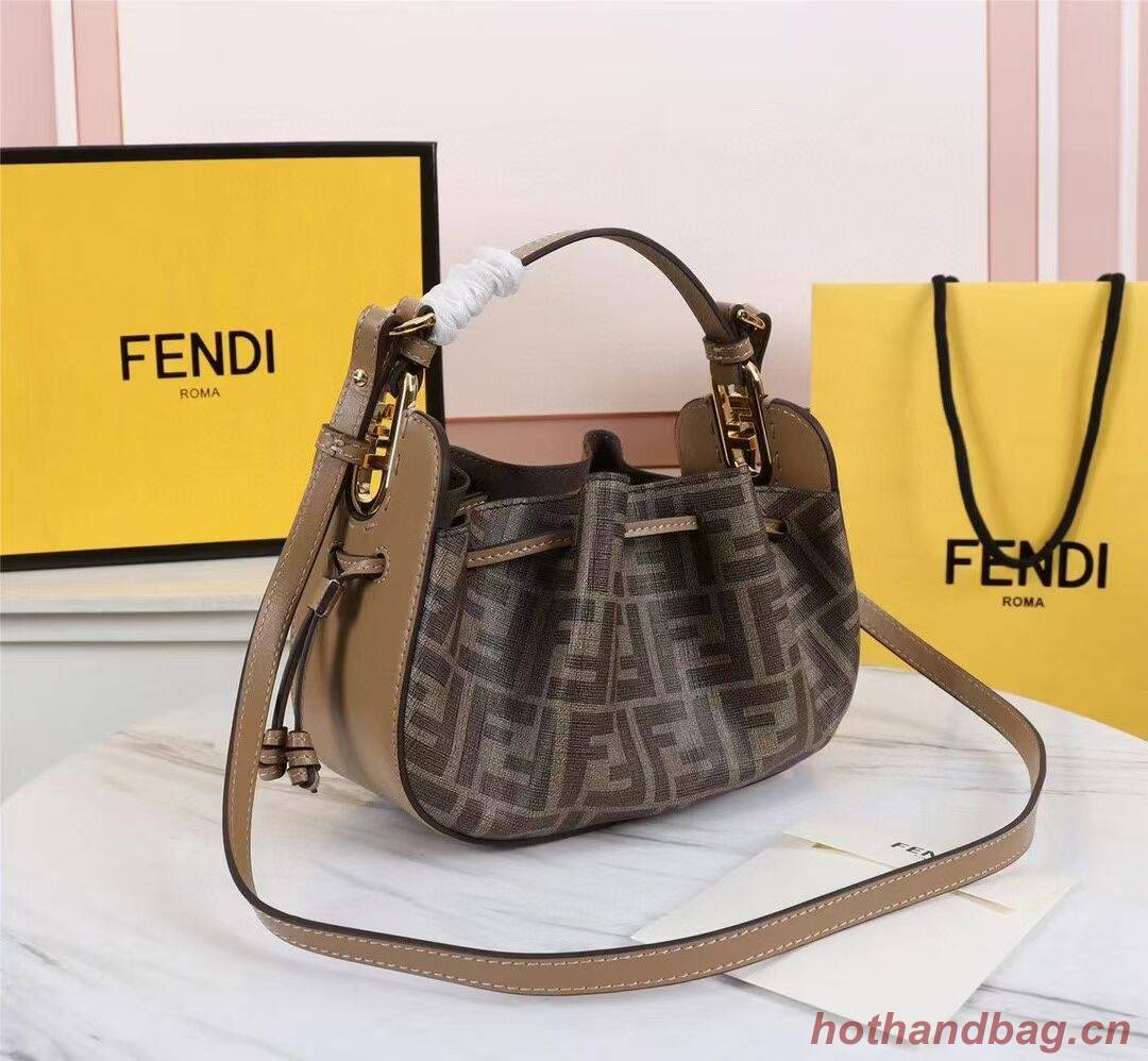 FENDI TOUCH leather bag 8BS059 brown FENDI TOUCH leather bag 8BS059 brown