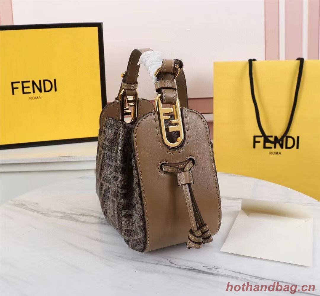 FENDI TOUCH leather bag 8BS059 brown FENDI TOUCH leather bag 8BS059 brown
