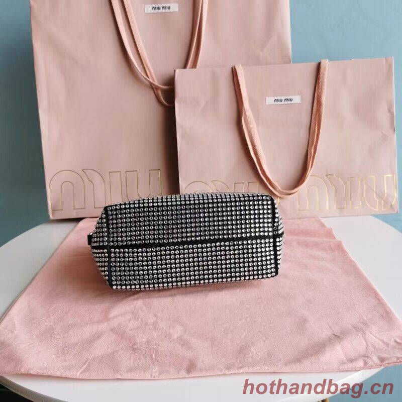 miu miu Leather Shoulder Bag 6BC203 black miu miu Leather Shoulder Bag 6BC203 black