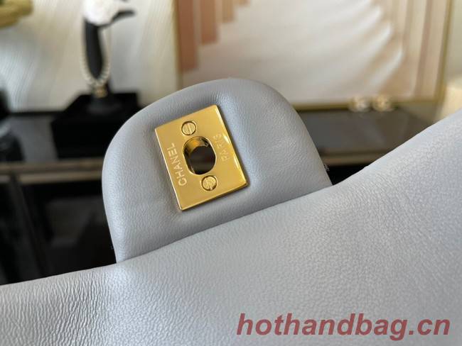 Chanel MINI Flap Bag Original Sheepskin Leather 1115 gray