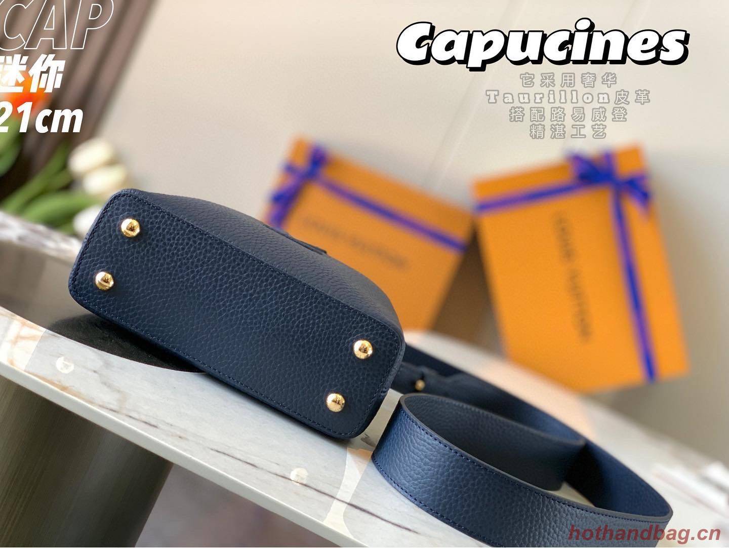 Louis Vuitton CAPUCINES PM Original Python Leather N80041 Navy Louis Vuitton CAPUCINES PM Original Python Leather N80041 Navy