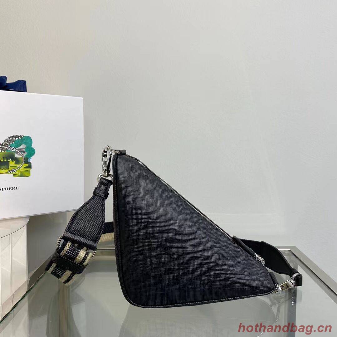 Prada Leather Triangle shoulder bag 2EV055 black Prada Leather Triangle shoulder bag 2EV055 black