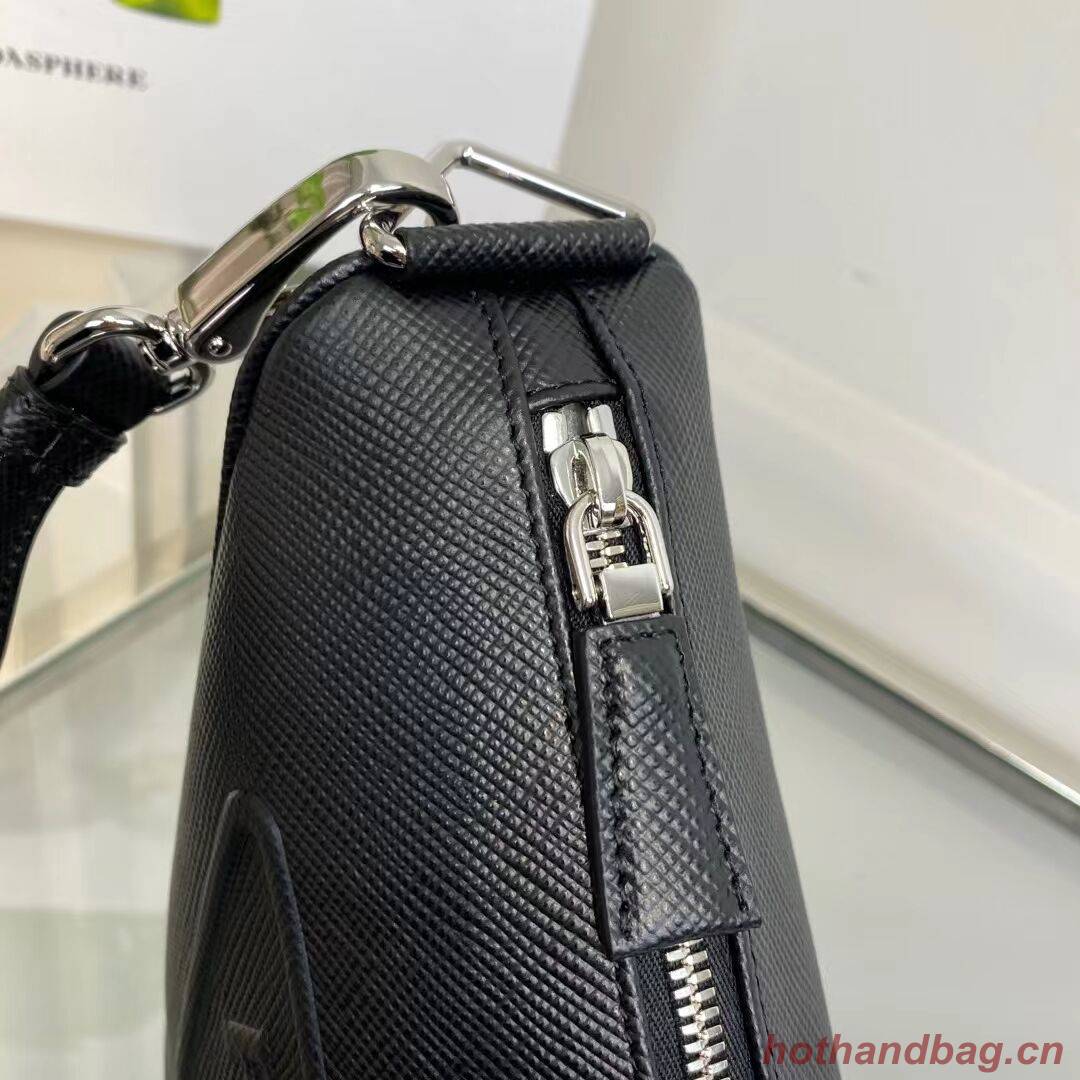 Prada Leather Triangle shoulder bag 2EV055 black Prada Leather Triangle shoulder bag 2EV055 black