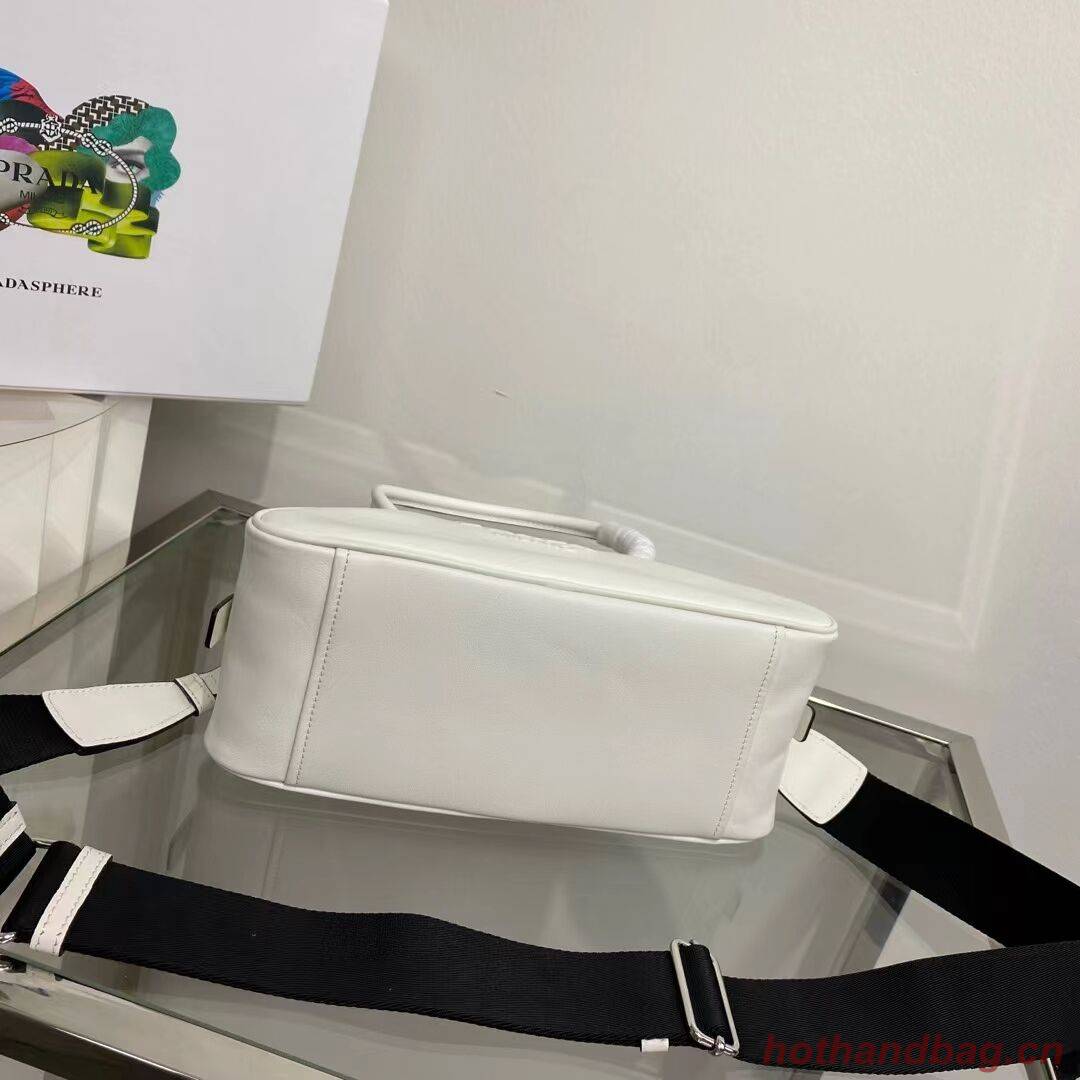 Prada Leather Triangle bag 1BB082 white Prada Leather Triangle bag 1BB082 white