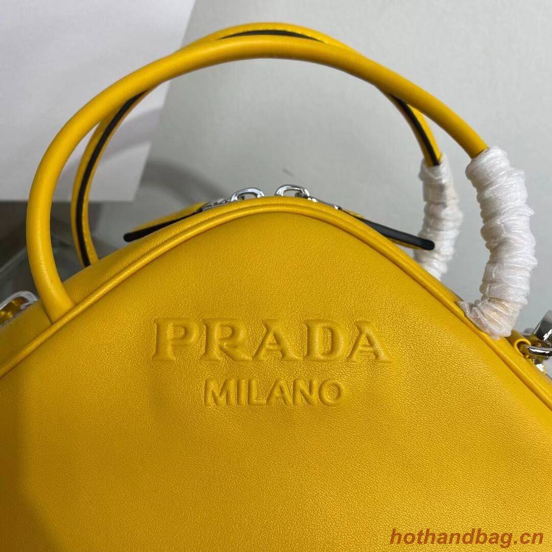 Prada Leather Triangle bag 1BB082 yellow Prada Leather Triangle bag 1BB082 yellow