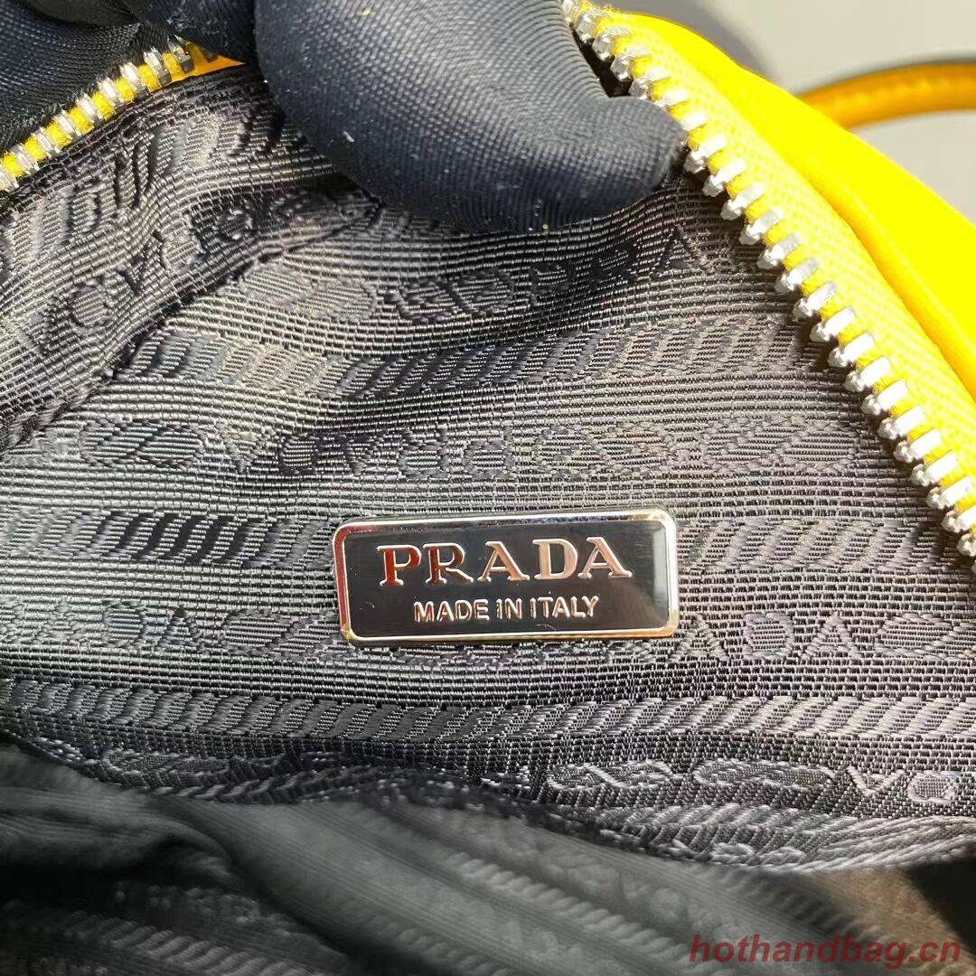 Prada Leather Triangle bag 1BB082 yellow Prada Leather Triangle bag 1BB082 yellow