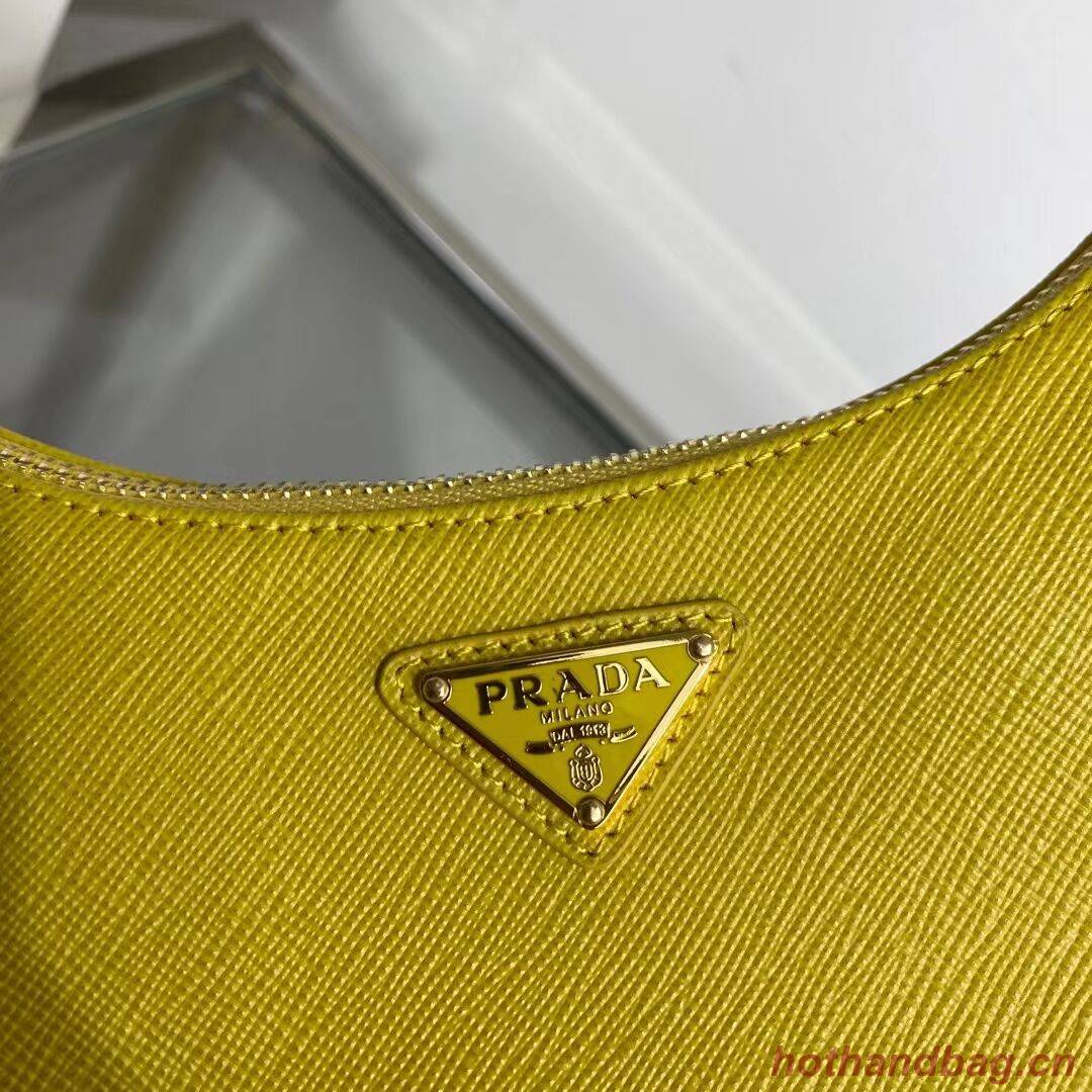 Prada Small Saffiano leather shoulder bag 1BD330 yellow Prada Small Saffiano leather shoulder bag 1BD330 yellow
