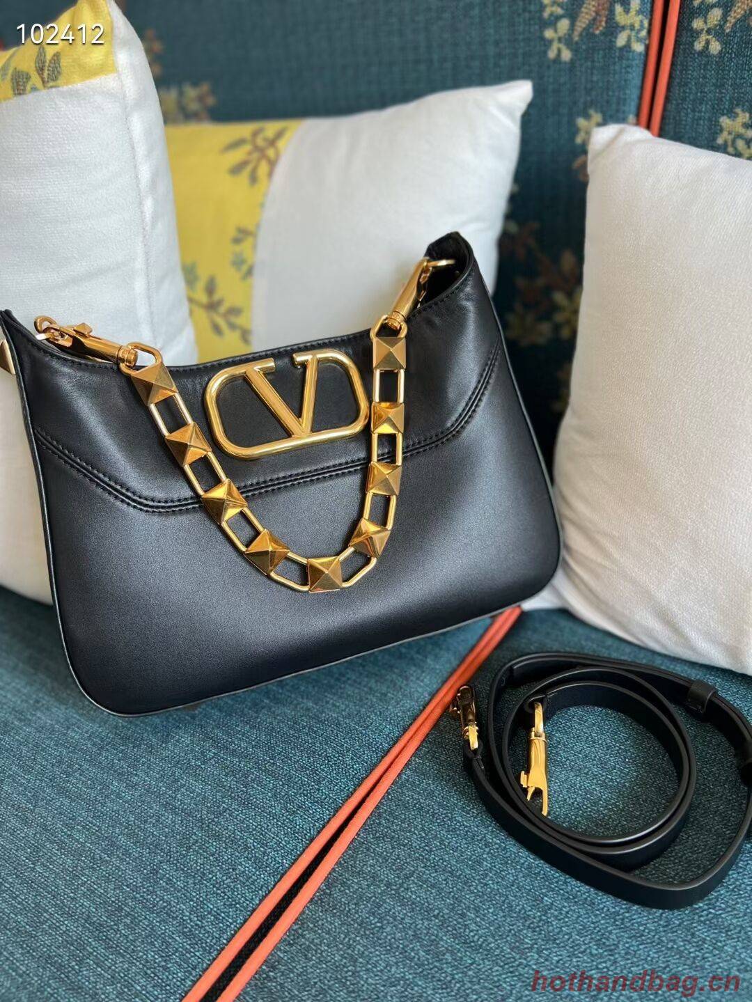 VALENTINO GARAVANI Loco Calf leather bag V2028 black VALENTINO GARAVANI Loco Calf leather bag V2028 black