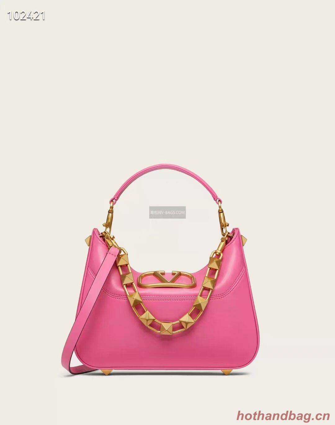 VALENTINO GARAVANI Loco Calf leather bag V2028 plum VALENTINO GARAVANI Loco Calf leather bag V2028 plum