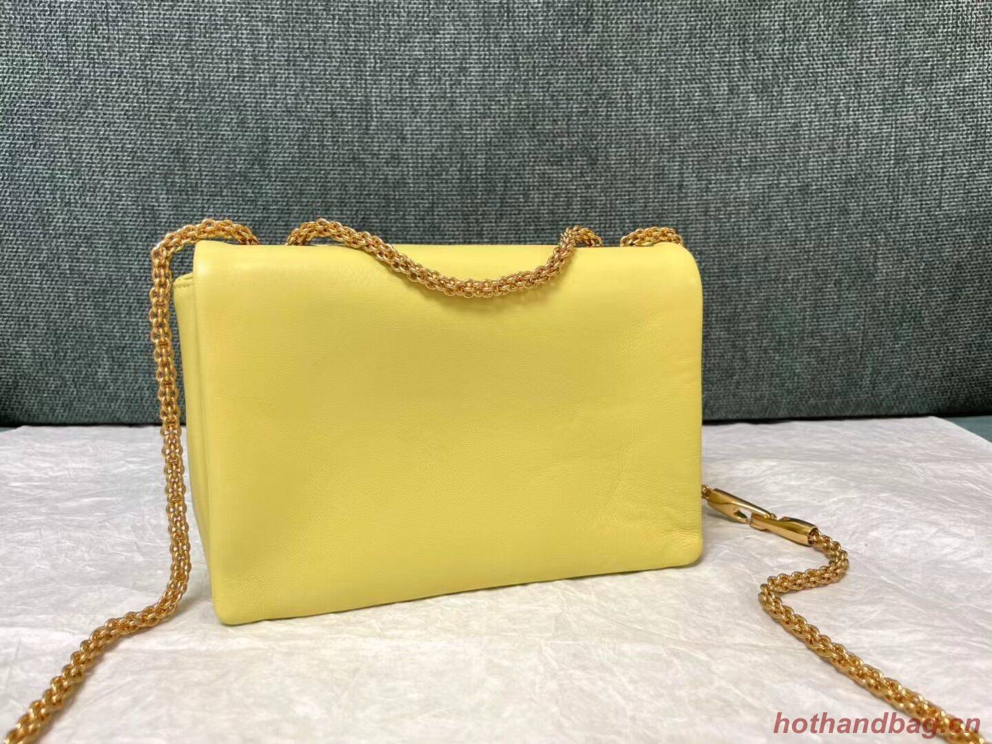 VALENTINO GARAVANI One Stud Sheepskin Shoulder Bag XW0B0K21 yellow VALENTINO GARAVANI One Stud Sheepskin Shoulder Bag XW0B0K21 yellow
